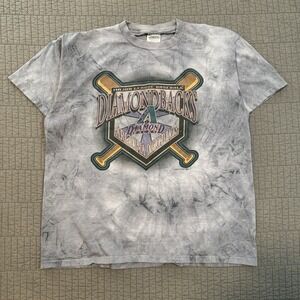 Vtg 90s Arizona Diamondbacks T Shirt Men XL Purple Logo 7 Baseball Single Stitch